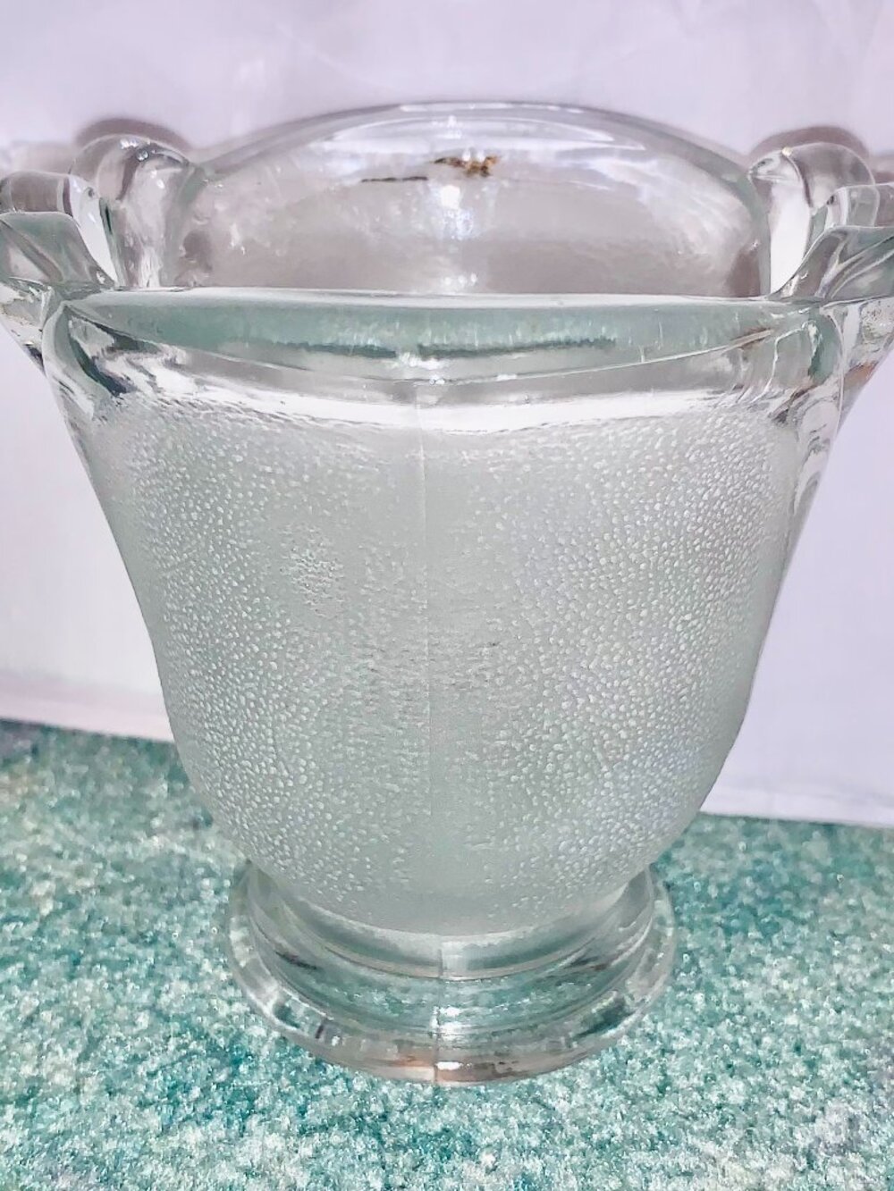 Vintage Glass Votive Candle Holder - Tulip Design